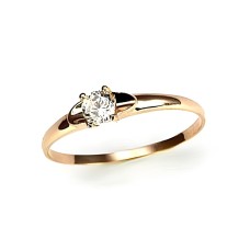 Gold Cubic Zirconia Ring “Classic Gold XII”