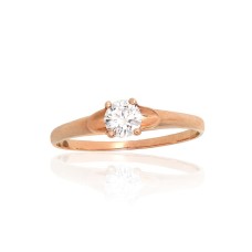 Gold Cubic Zirconia Ring “Classic Gold XII”