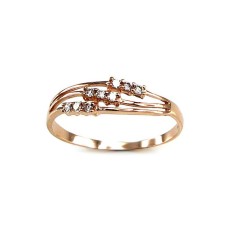 Gold Cubic Zirconia Ring “Magical Splendor”