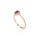 Gold Diamond and Ruby Ring “Ferro VII”