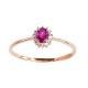 Gold Diamond and Ruby Ring “Ferro VII”