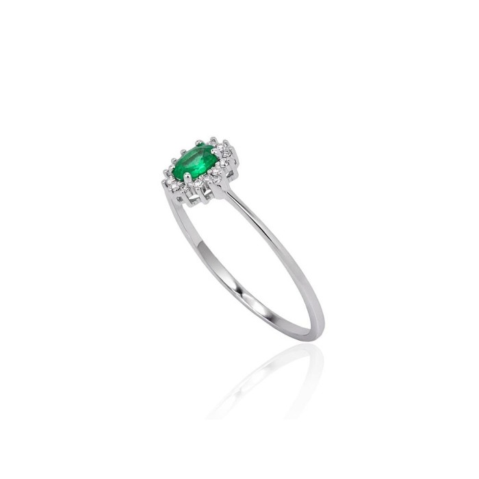 Kuldsõrmus teemantide ja smaragdidega „Ferro II“