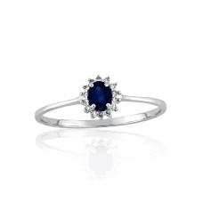 Gold Diamond and Sapphire Ring “Ferro”