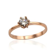Gold Cubic Zirconia Ring “New Classic VII”