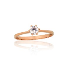 Gold Cubic Zirconia Ring “New Classic VII”