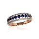 Gold Diamond and Sapphire Ring “Camellia III”