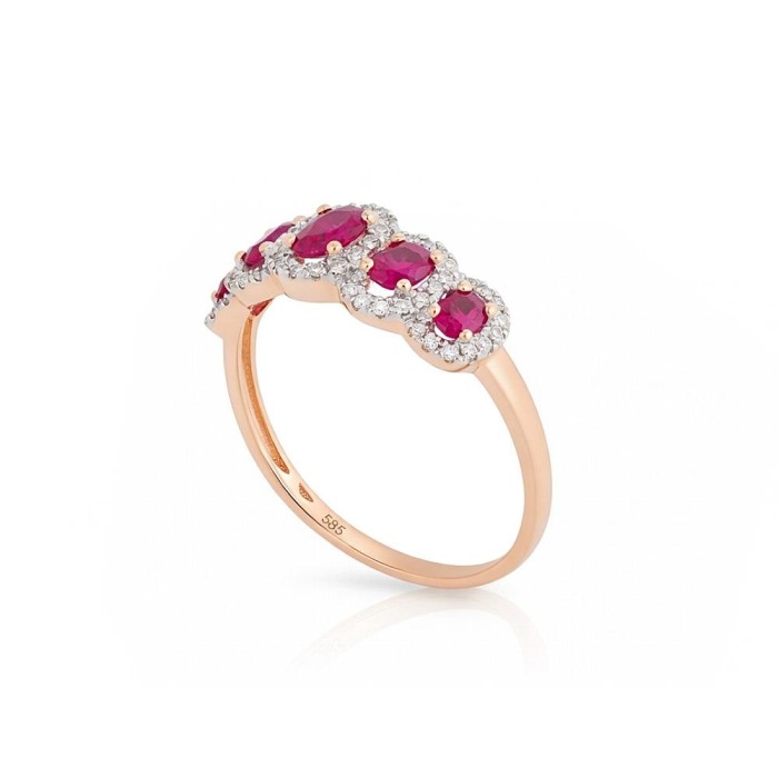 Gold Diamond and Ruby Ring “Jenny II”