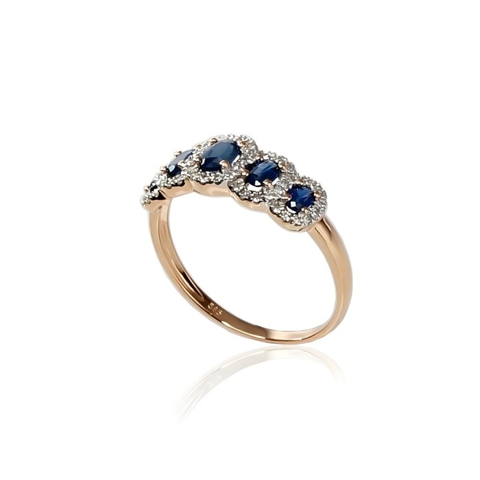 Gold Diamond and Sapphire Ring “Jenny”