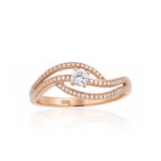 Gold Diamond Ring “Golden Wave VI”