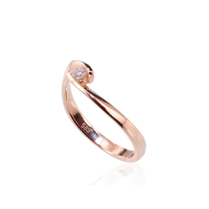 Gold Diamond Ring “Comet IV”