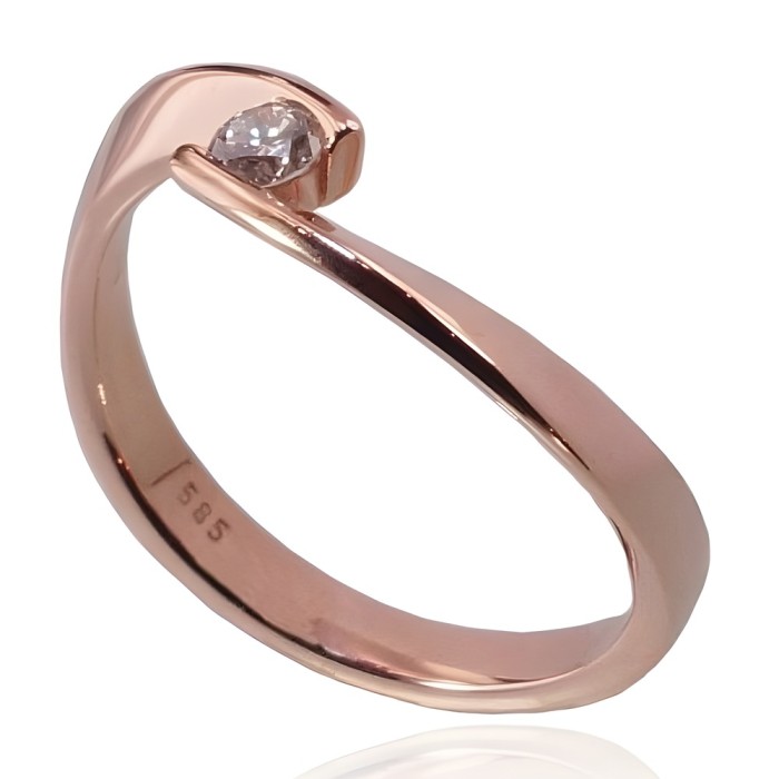 Gold Diamond Ring “Comet VI”