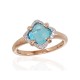 Gold Diamond and Topaz Ring “Henry III”