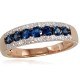 Gold Diamond and Sapphire Ring “Camellia IV”
