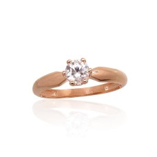 Gold Cubic Zirconia Ring “New Classic X”