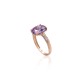 Gold Cubic Zirconia and Amethyst Ring “Royal Amethyst IV”