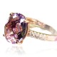 Gold Cubic Zirconia and Amethyst Ring “Royal Amethyst IV”