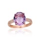Gold Cubic Zirconia and Amethyst Ring “Royal Amethyst IV”