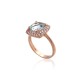 Gold Cubic Zirconia and Topaz Ring “Morrigan VI”