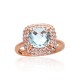 Gold Cubic Zirconia and Topaz Ring “Morrigan VI”