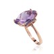 Gold Cubic Zirconia and Amethyst Ring “Royal Amethyst III”