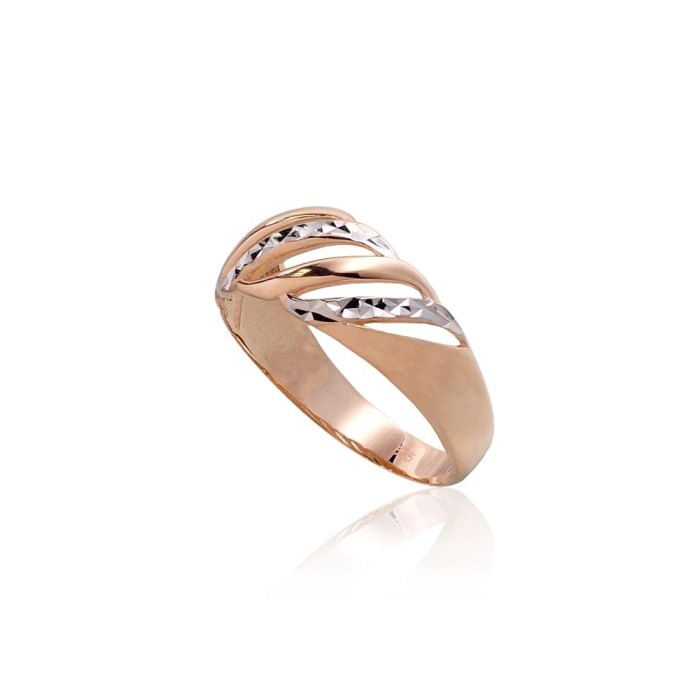 Gold Ring “Diamond Facets IV”
