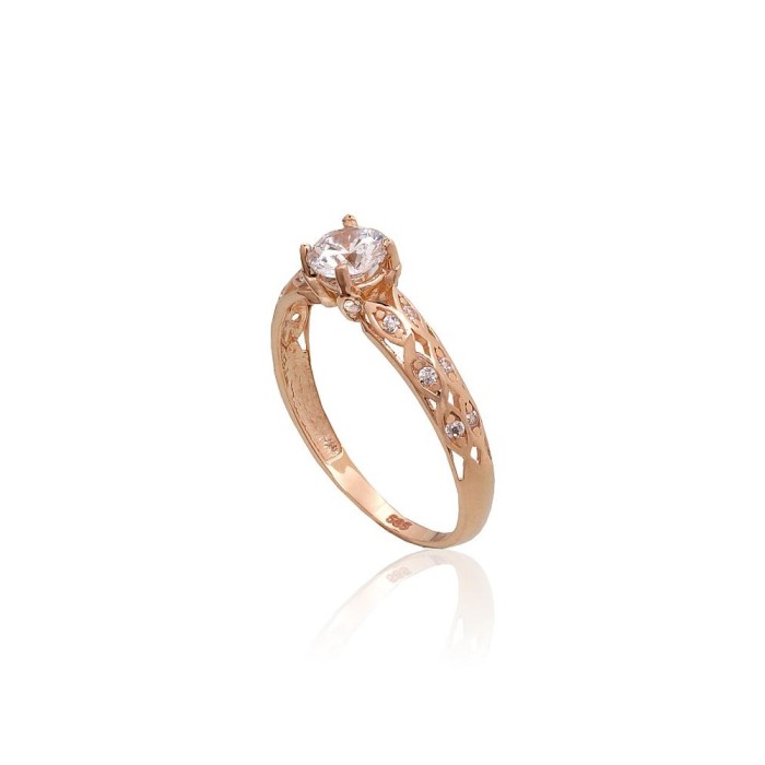 Gold Cubic Zirconia Ring “Juno Gold XXXV”