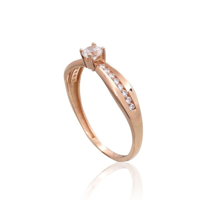 Gold Cubic Zirconia Ring “Juno Gold XXXVII”