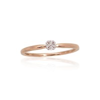Gold Diamond Ring “Diamond Flower IX”