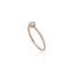 Gold Cubic Zirconia Ring “Solitaire V”