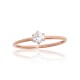 Gold Cubic Zirconia Ring “Solitaire V”