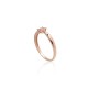 Gold Cubic Zirconia Ring “Stone Flower”