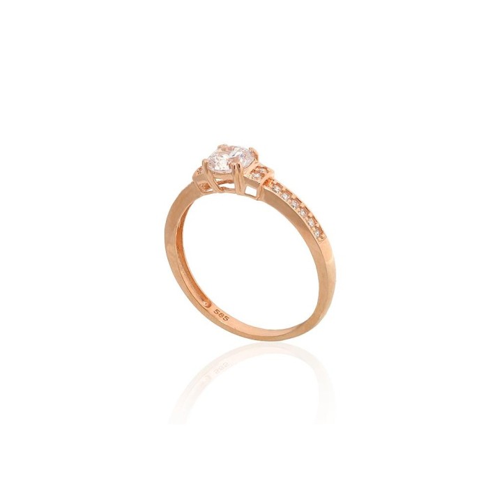 Gold Cubic Zirconia Ring “Juno Gold XLI”