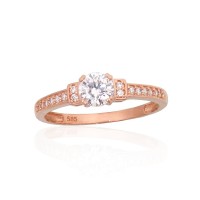 Gold Cubic Zirconia Ring “Juno Gold XLI”