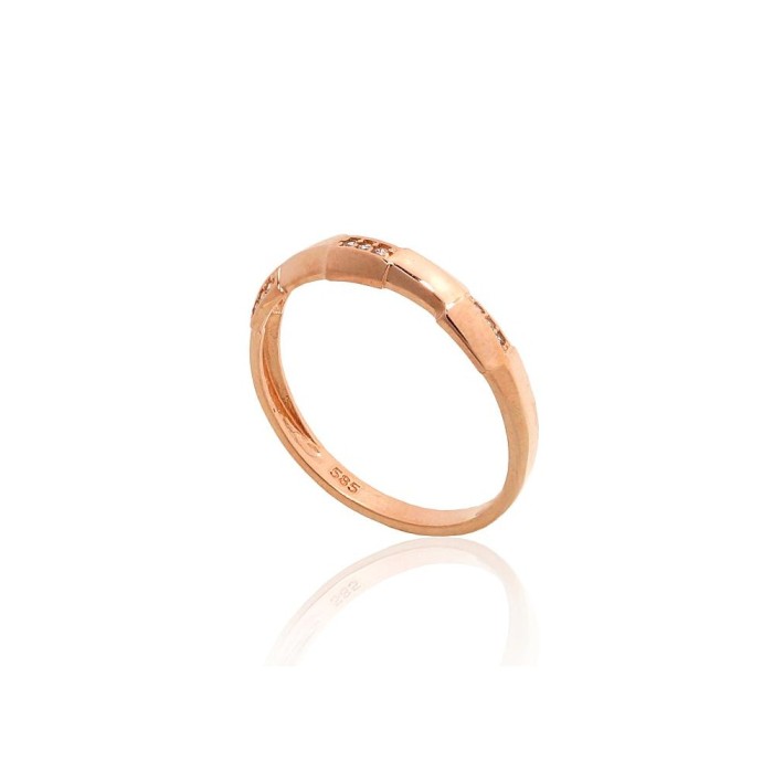 Gold Cubic Zirconia Ring “Glamour un Grace”