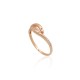 Gold Cubic Zirconia Ring “Elegant Wave”