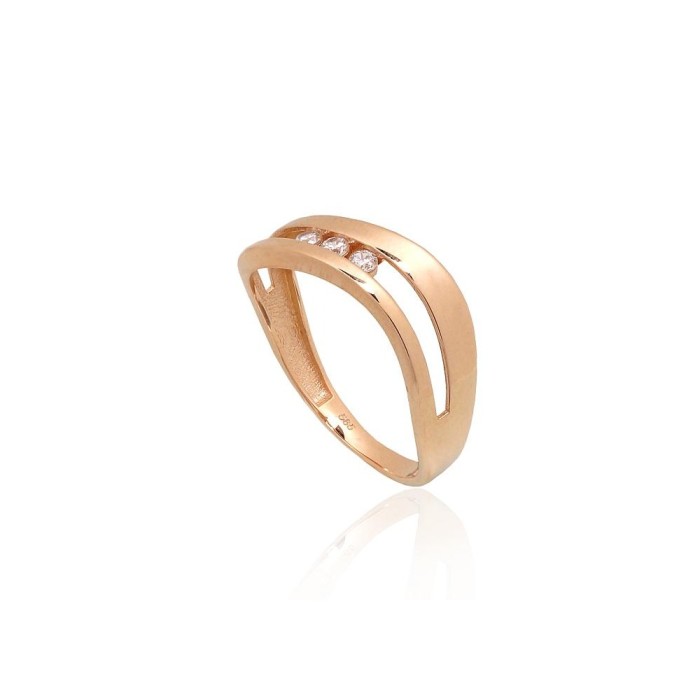 Gold Cubic Zirconia Ring “Magical Shine”