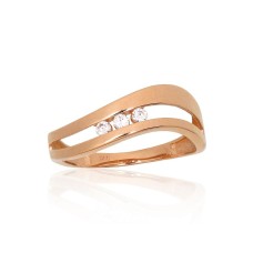 Gold Cubic Zirconia Ring “Magical Shine”