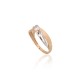 Gold Cubic Zirconia Ring “Shining Accent II”