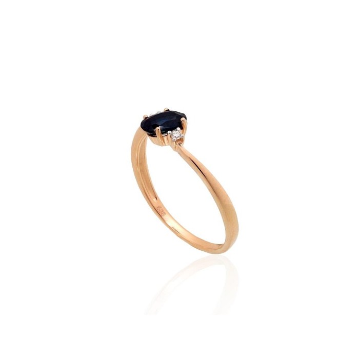 Gold Diamond and Sapphire Ring “Midnight Constellation”