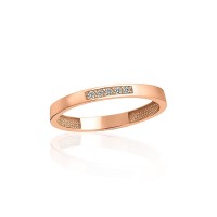 Gold Cubic Zirconia Ring “Line of Shine II”