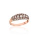 Gold Cubic Zirconia Ring “Cascade of Shine”