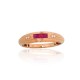 Gold Diamond and Ruby Ring “Odette II”