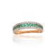 Gold Diamond and Emerald Ring “Camellia XII”