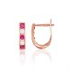 14K Red Gold Cubic Zirconia Earrings “Confetti XXXVI”