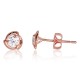 14K Red Gold Cubic Zirconia Stud Earrings “Vortex II”
