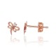 14K Red Gold Cubic Zirconia Stud Earrings “Dragonfly”