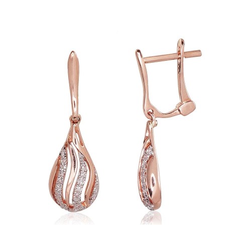 Gold Diamond Earrings “Golden Drop II”