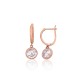Gold Cubic Zirconia Earrings “Golden Line”