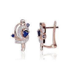 Gold Diamond and Sapphire Earrings “Grotex VI”