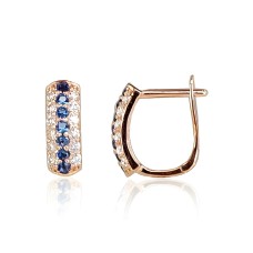 Gold Cubic Zirconia Earrings “Benedict”